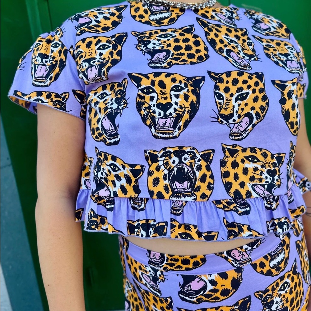 Nooworks Purple Leopard Print Shirt | 4XL - Picture 2 of 2